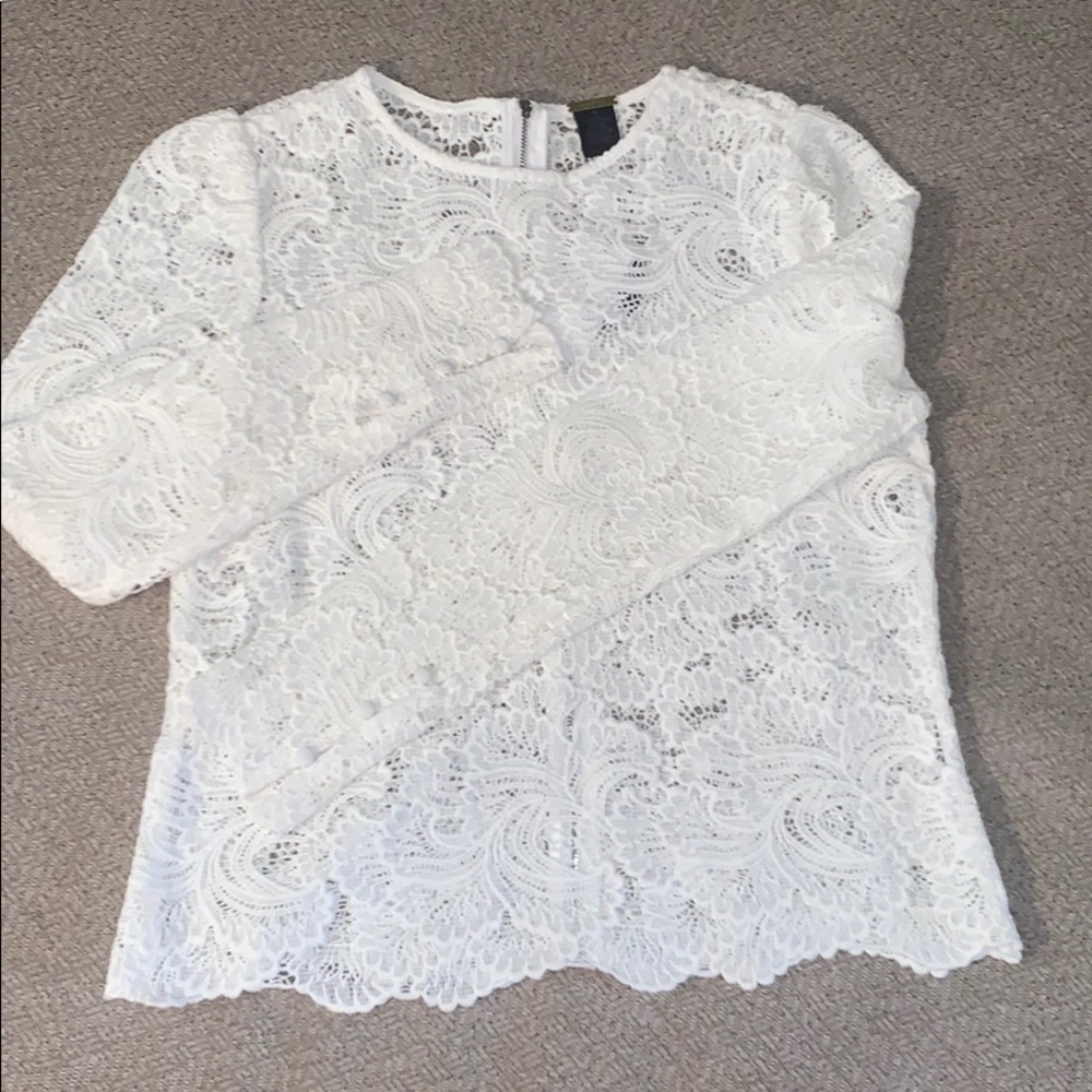 Magaschoni Long sleeve lace top